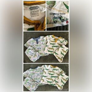 Mud Pie Kids' Crocodile and Golf Pajama Sets 12-18m